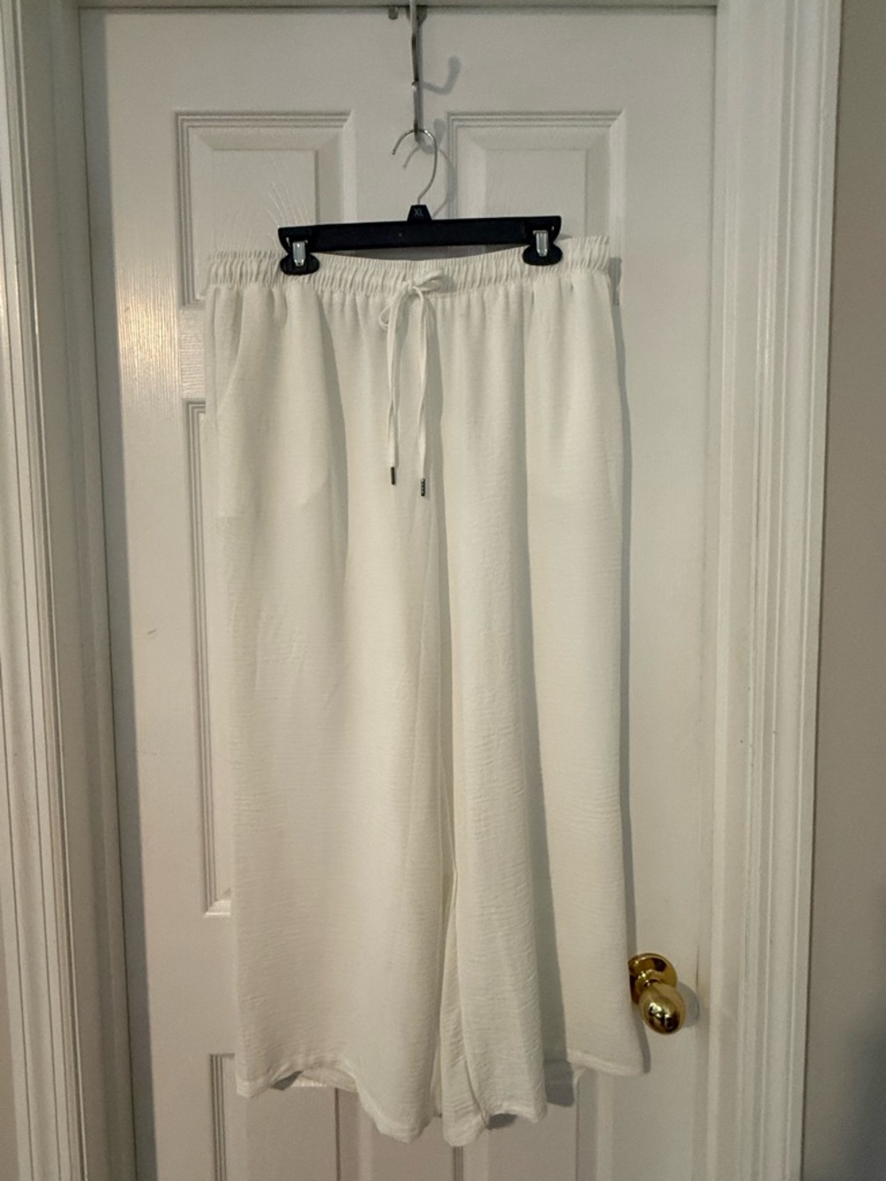 Philosophy White Wide Leg Drawstring Pants